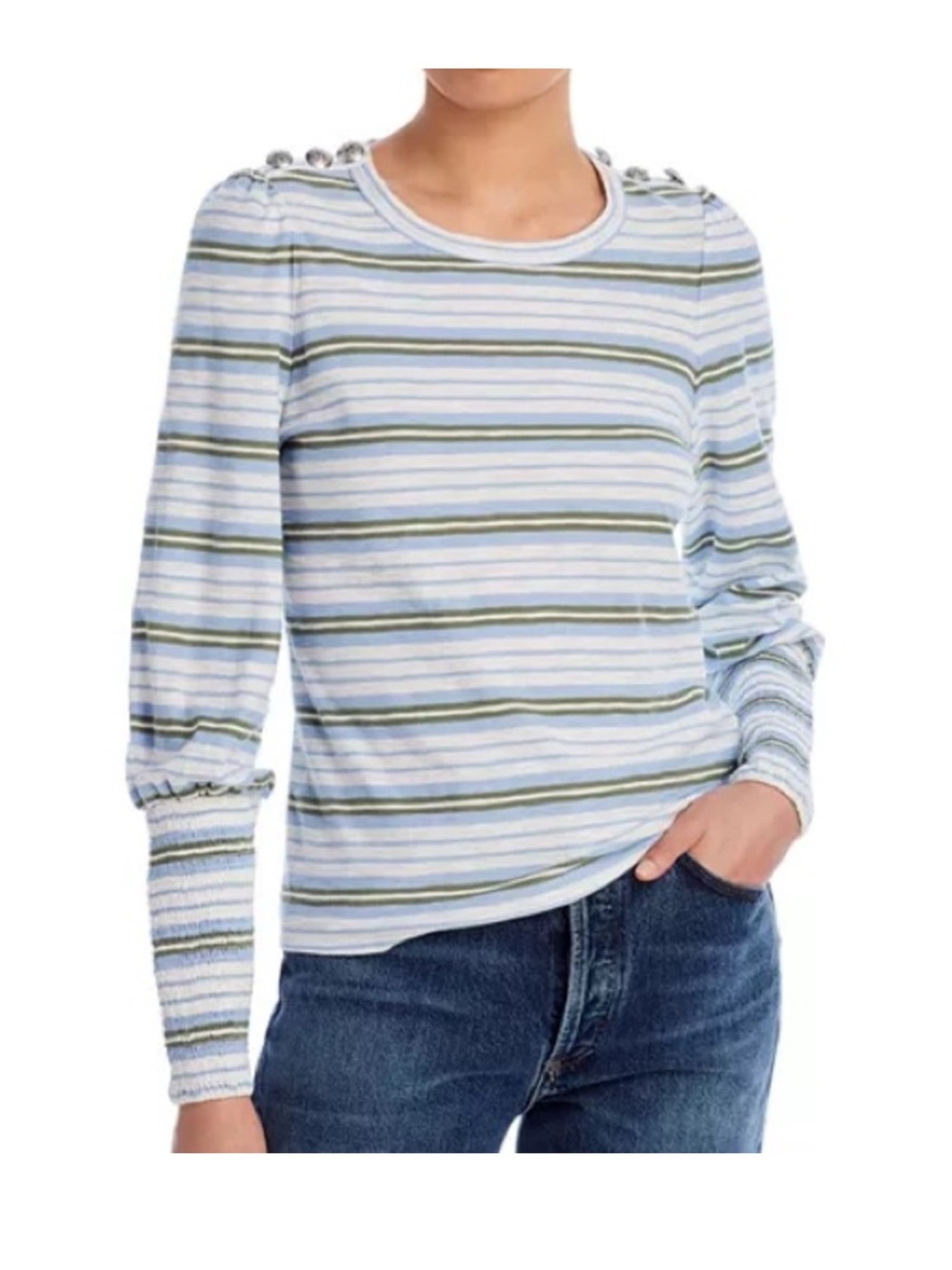 Veronica Beard Meg Striped Tee small